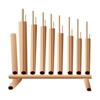 angklung musical instrument vecteur dessin animé illustration