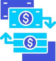 icône de vecteur d'échange d'argent