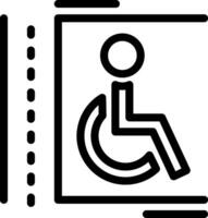 handicap parking ligne icône vecteur