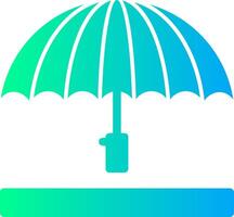 parapluie solide multi pente icône vecteur
