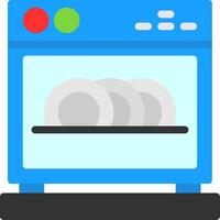 icône plate de lave-vaisselle vecteur