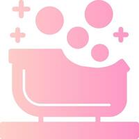 bébé baignoire solide multi pente icône vecteur