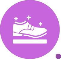 chaussure glyphe ombre icône vecteur