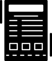icône de glyphe de réception vecteur