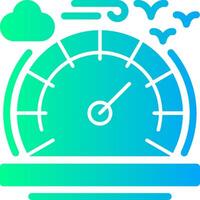 compteur de vitesse solide multi pente icône vecteur
