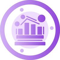 icône de dégradé de glyphe analytique vecteur