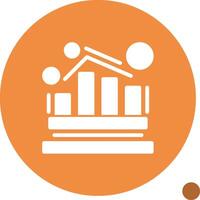 analytique glyphe ombre icône vecteur