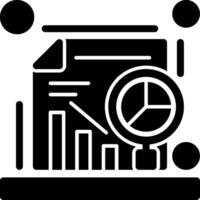icône de glyphe d'analyse de données vecteur