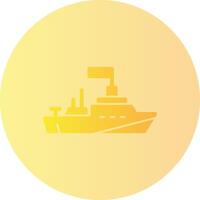 naval navire pente cercle icône vecteur