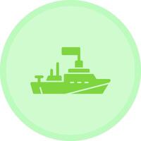 naval navire multicolore cercle icône vecteur