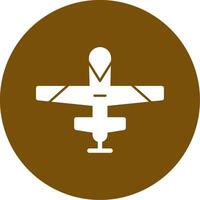 militaire drone glyphe cercle icône vecteur