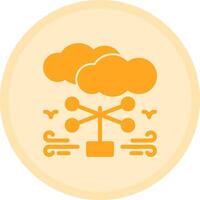 anémomètre multicolore cercle icône vecteur