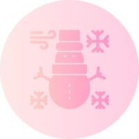 bonhomme de neige pente cercle icône vecteur