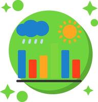 climat Les données à queue Couleur icône vecteur