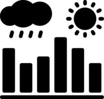 climat Les données glyphe icône vecteur