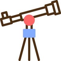 télescope Couleur rempli icône vecteur