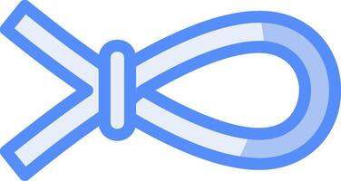nautique corde ligne rempli bleu icône vecteur