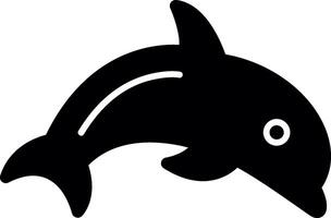 icône de glyphe de dauphin vecteur