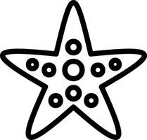 icône de ligne d'étoile de mer vecteur