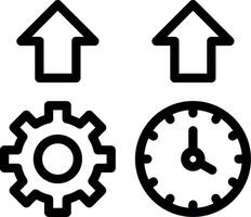 icône de ligne de productivité vecteur