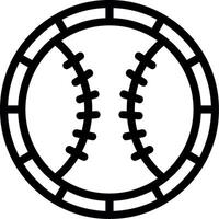 icône de ligne de base-ball vecteur