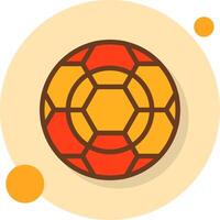 Football rempli ombre cercle icône vecteur