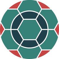 icône de deux couleurs de glyphe de football vecteur