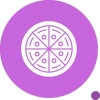 Pizza glyphe ombre icône vecteur