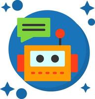 chatbot à queue Couleur icône vecteur