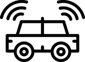 icône de ligne de véhicule autonome vecteur