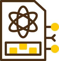 quantum Mémoire Jaune mensonge cercle icône vecteur