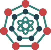 quantum nanoscience ligne cercle icône vecteur