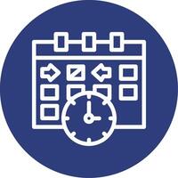 l'horloge indiquant un événement temps contour cercle icône vecteur