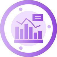 croissance graphique glyphe pente icône vecteur