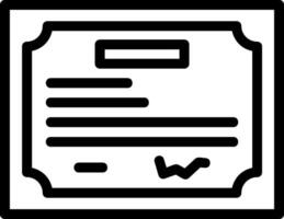 icône de ligne de certificat vecteur