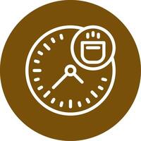 café Pause contour cercle icône vecteur