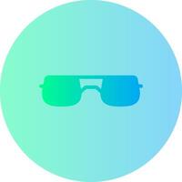 des lunettes de soleil pente cercle icône vecteur