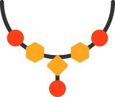 icône plate de collier vecteur
