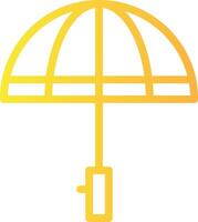 parapluie linéaire pente icône vecteur
