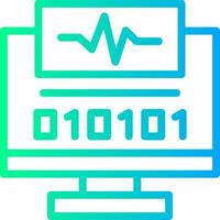 octet impulsion linéaire pente icône vecteur