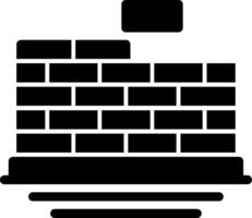 icône de glyphe de maçonnerie vecteur