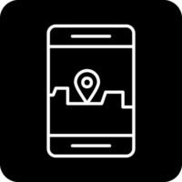 téléphone intelligent GPS vecteur icône
