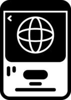 icône de glyphe de globe vecteur