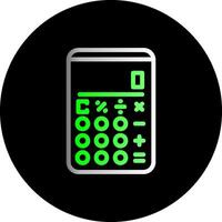 calculatrice double pente cercle icône vecteur