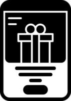 icône de glyphe de cadeau vecteur