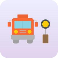icône de vecteur d'arrêt de bus