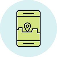 téléphone intelligent GPS vecteur icône