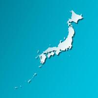 vecteur isolé simplifié illustration icône avec bleu silhouette de Japon carte. foncé bleu Contexte