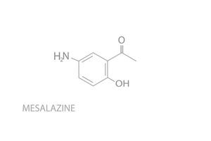 mésalazine moléculaire squelettique chimique formule vecteur