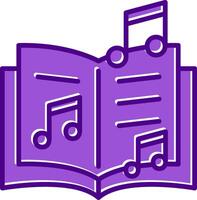 icône de vecteur de livre de musique